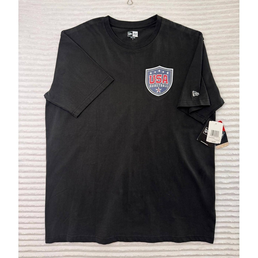 New Era Mens USA Basketball Dream Team Graphic T-Shirt Black Large NWT